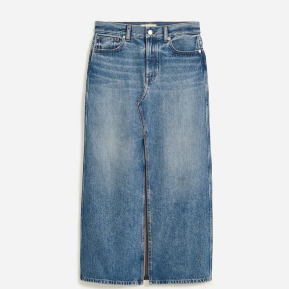 Madewell The Rilee Denim Midi Skirt Enmore Wash size 27 NWT - Picture 3 of 11